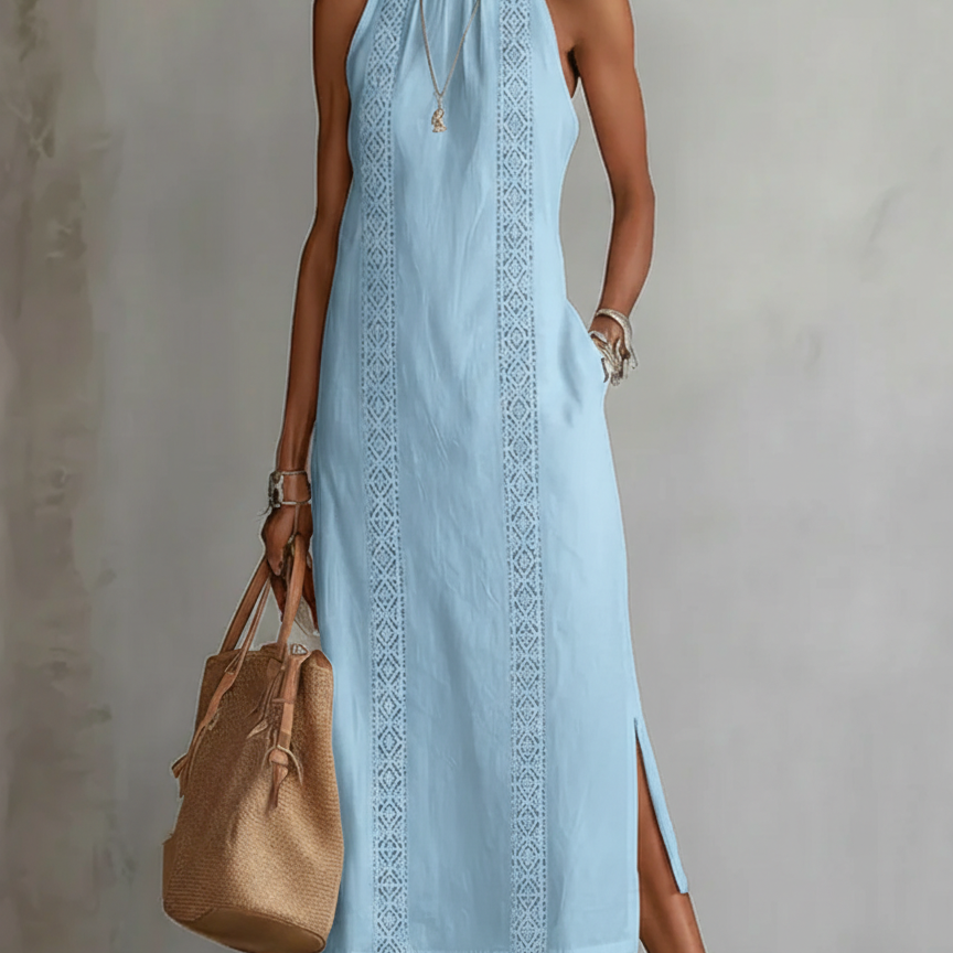 Justine - Robe Midi en Lin Texturé